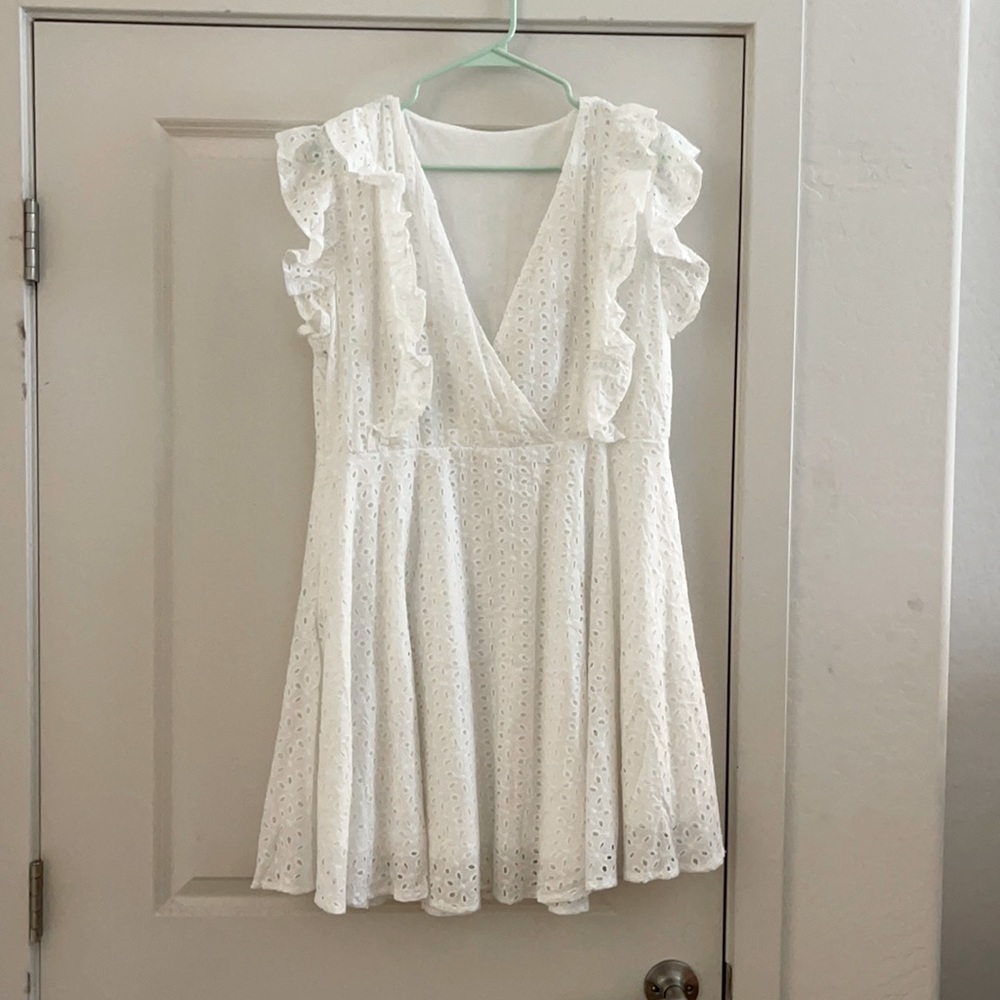 White dress, never been worn small smudge on front